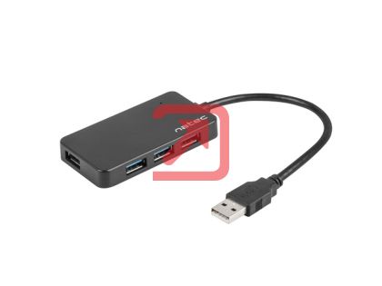 USB хъб Natec HUB Moth USB 3.0 4-Port Black