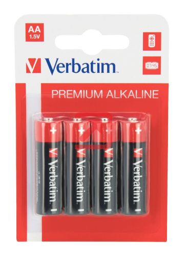 Батерия Verbatim ALKALINE BATTERY AA 4 PACK (HANGCARD)