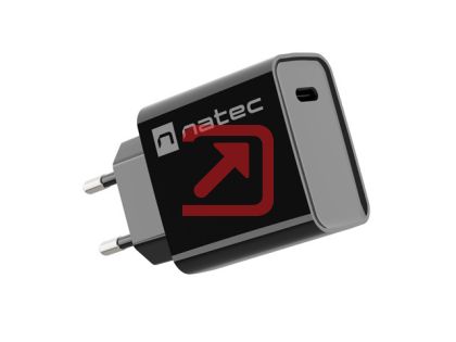 Адаптер Natec USB Charger Ribera 1X USB-C 20W, Black