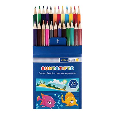 Цветни моливи Office Point Шестоъгълни, 24 цвята
