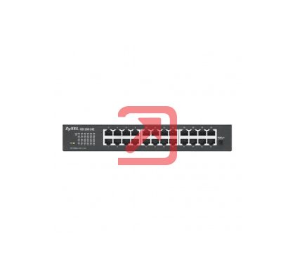 Комутатор ZyXEL GS1100-24E 24-port Gigabit Unmanaged switch v3, Fanless, 802.3az (Green), desktop/19" rackmount
