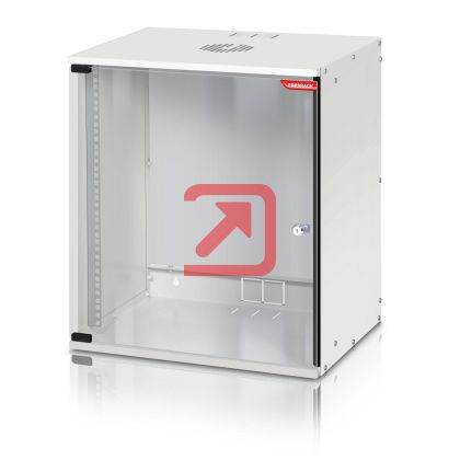 Комуникационен шкаф Formrack 19" Wall Mounted rack 12U SOHO 512/400mm, height: 582mm, loading capacity: 50kg., tempered glass door, 19" front rails