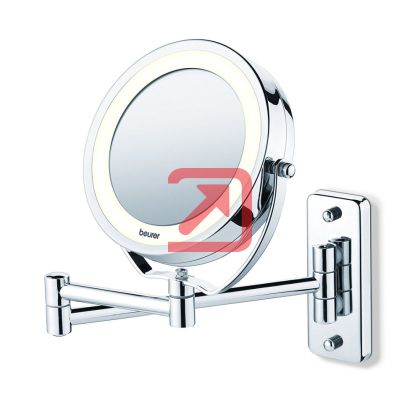 Козметично огледало Beurer BS 59 Illuminated mirror,wall-mounted/standing , 8 LED light, 5 x zoom, 2 swivering mirrors, 11 cm