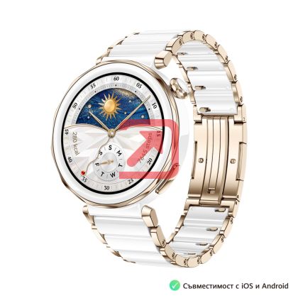 Часовник Huawei Watch GT5 Pro Jana-B29C, 1.32" Amoled 466x466, PPI 352, BT5.2, BLE/BR/EDR, 323mAh, 40-meter free diving, HUAWEI TruSense System, ECG analysis, Battery life up to 7 days, Compatible with iOS and Android devices, Ceramic