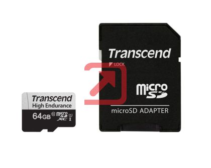 Памет Transcend 64GB micro SD w/ adapter U1, High Endurance
