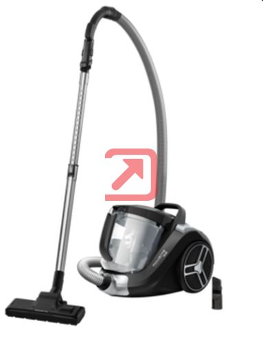 Прахосмукачка Rowenta RO4825EA COMPACT POWER XX XL Black+Grey, 2.5L, 550W, 75dB, crevice