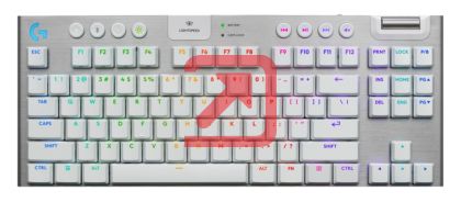 Клавиатура Logitech G915 X LIGHTSPEED TKL Low-Profile Wireless Gaming Keyboard - WHITE - US INT`L - EMEA28i-935