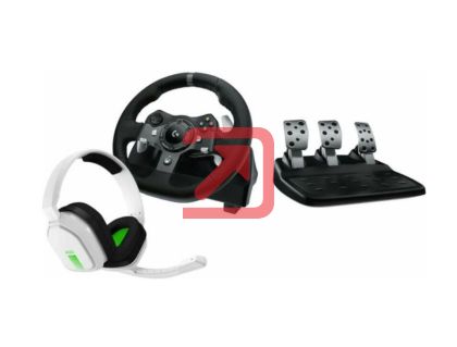 Волан Logitech G920 Driving Force Racing Wheel - Black, Astro A10, PS5/PS4 - White