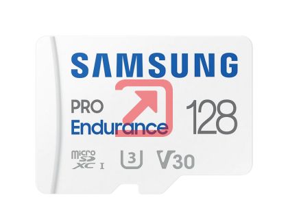 Памет Samsung 128 GB micro SD PRO Endurance, Adapter, Class10, Waterproof, Magnet-proof, Temperature-proof, X-ray-proof, Read 100 MB/s - Write 40 MB/s