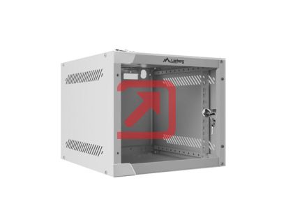 Комуникационен шкаф Lanberg rack cabinet 10" wall-mount 4U / 280x310 for self-assembly (flat pack), grey