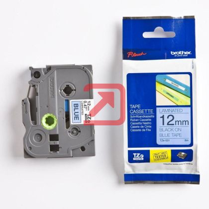 Консуматив Brother TZe-531 Tape Black on Blue, Laminated, 12mm, 8m - Eco