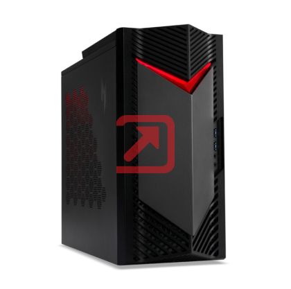 Настолен компютър Acer Nitro N50-130, AMD Ryzen 5 7600 (up to 5.10GHz, 38MB), 32GB DDR5 4800MHz (2*16GB), 1024GB SSD PCI-e + 1*M.2 free, NVIDIA GeForce RTX 4060 8GB GDDR6, No DVD, 5*USB 3.2,Type-C, 2*USB 2.0, Mic.&Audio jacks, RG-45, GLAN, Wi-Fi AX/6E&BT 