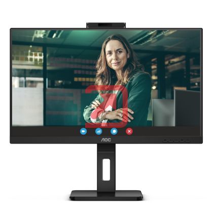 Монитор AOC 24P3CW, 23.8" IPS WLED, 1920x1080@75Hz, 4ms GtG, 300cd m/2, 1000:1, DCR 50M:1, AdaptiveSync, FlickerFree, Low Blue Light, 5Wx2, 5MP Windows Hello, Tilt, Height Adjust, Pivot, Swivel, HDMI, DP, RJ45, USB hub