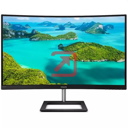 Монитор Philips 325E1C/00, 31.5", Curved 1500R, VA, WLED, 2560x1440@75Hz, 4ms GTG, 250cd/m2, 3000:1, Mega Infinity DCR, FreeSync/Adaptive Sync, FlickerFree, Low Blue Mode, Tilt, D-SUB, HDMI, DP
