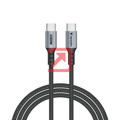 Кабел Verbatim Sync & Charge USB-C to USB-C 100W 120 cm