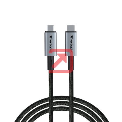 Кабел Verbatim Sync & Charge USB-C to USB-C 240W 40 Gbps 120 cm