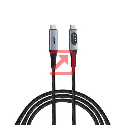 Кабел Verbatim Sync & Charge USB-C to USB-C 100W Display 120 cm