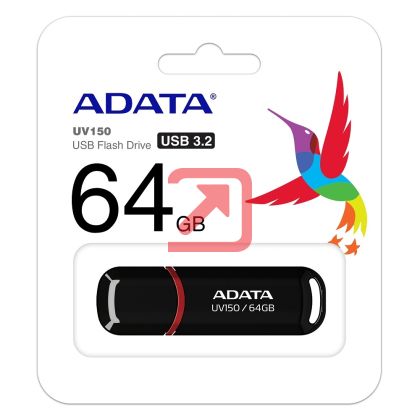 Памет Adata 64GB UV150 USB 3.2 Gen1-Flash Drive Black