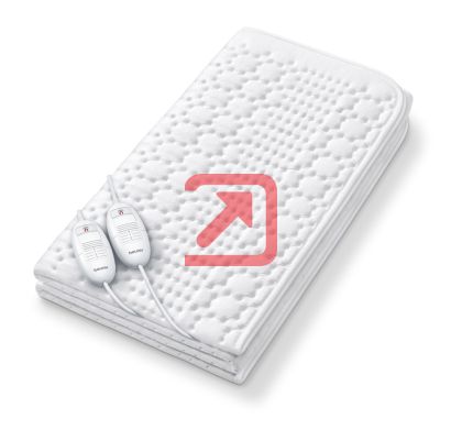 Термоподложка Beurer TS 26 XXL heated underblanket for double bed; Breathable; 2 controllers for 2 individual heat zones; 2 zones with 3 temperature settings each; Illuminated temperature settings; Removable switch; Washable on 30°; Oko-Tex 100; BSS; 150(