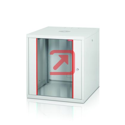 Комуникационен шкаф Formrack 19" Wall Mounted rack 9U 555/560mm, removable locking sides, height: 460mm, loading capacity: 100kg., tempered glass door, 19" front and back rails