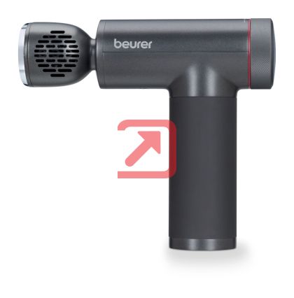 Масажор Beurer MG 195 Hot & Cold massage gun, 7 high-quality massage attachments, 9 intensity levels, Up to 4.5 h running time, LED display, Storage case