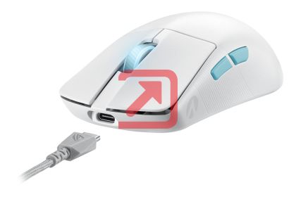 Мишка Asus ROG Harpe Ace Aim Lab Edition Gaming Mouse, 54 g Ultra-Lightwieght, Connectivity (2.4GHz RF, Bluetooth, Wired), 36K DPI Sensor, 5 Programmable Buttons, ROG SpeedNova, Esports & FPS Gaming