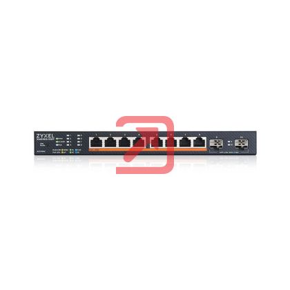 Комутатор ZyXEL XMG1915-10EP, 8-port 2.5GbE, 2 SFP+, 8 x PoE++ 130W Smart Switch, hybird mode, standalone or NebulaFlex Cloud