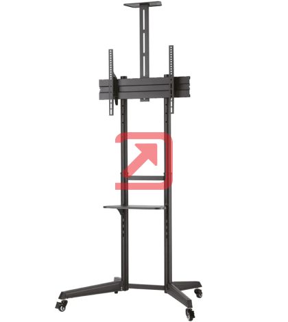 Стойка Neomounts Mobile Floor Stand incl. AV- and cam shelf (height adjustable: 128.5-145 cm)