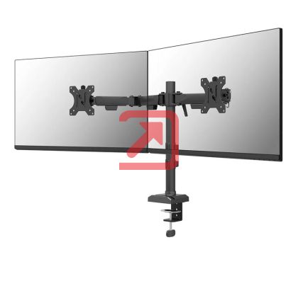 Стойка Neomounts Nero Double Flat Screen Desk Mount (phone holder+Quick-fix clamp/grommet)