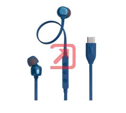 Слушалки JBL T310C BLU USB-C In-ear headphones