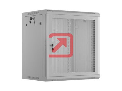 Комуникационен шкаф Lanberg rack cabinet 19" wall-mount 12U/600x450 with perforated door grey (flat pack)