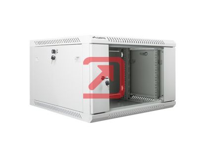 Комуникационен шкаф Lanberg rack cabinet 19" wall-mount 6U / 600x600 for self-assembly (flat pack), grey