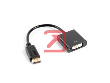 Адаптер Lanberg adapter display port (m) -> DVI-I (f) (24+5) dual link, 10cm cable