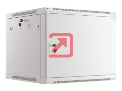 Комуникационен шкаф Lanberg rack cabinet 19" wall-mount 9U/600x600 for self-assembly with metal door grey (flat pack)
