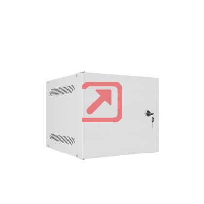 Комуникационен шкаф Lanberg rack cabinet 10" wall-mount 4U / 280x310 for self-assembly (flat pack) with metal door, grey