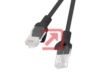 Кабел Lanberg patch cord CAT.5E 5m, black