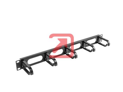 Аксесоар Lanberg 19" cable management AK-1205-B panel 5 rings - type b 1U, black