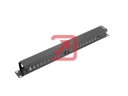 Аксесоар Lanberg 19" cable management panel type A 1U, black