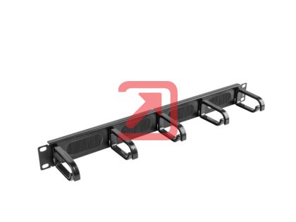Аксесоар Lanberg 19" cable management AK-1203-B brush panel 5 rings- type b 1U, black