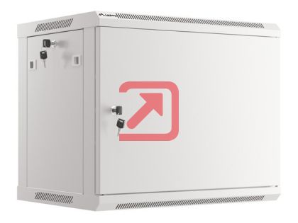 Комуникационен шкаф Lanberg rack cabinet 19" wall-mount 9U/600x450 for self-assembly with metal door grey (flat pack)