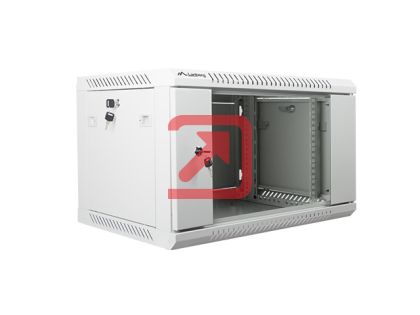 Комуникационен шкаф Lanberg rack cabinet 19" wall-mount 6U / 600x450 for self-assembly (flat pack), grey
