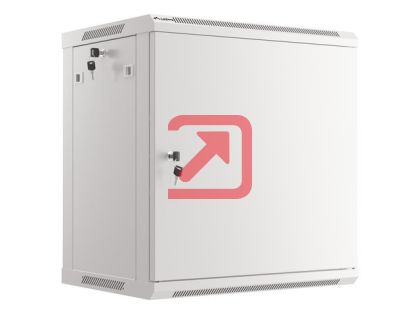 Комуникационен шкаф Lanberg rack cabinet 19" wall-mount 12U/600x450 for self-assembly with metal door grey (flat pack)