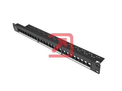 Пач панел Lanberg patch panel blank 24 port 1U for keystone modules, black