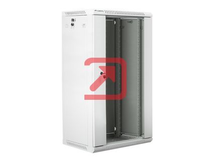 Комуникационен шкаф Lanberg rack cabinet 19" wall-mount 22U / 600x450 for self-assembly (flat pack), grey