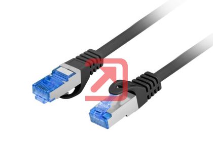 Кабел Lanberg patch cord CAT.6A FTP LSZH CCA 2m Fluke Passed, black