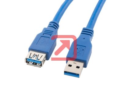 Кабел Lanberg extension cable USB 3.0 AM-AF, 3m, blue