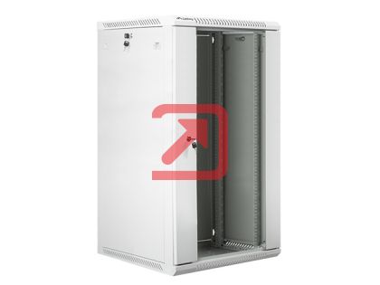 Комуникационен шкаф Lanberg rack cabinet 19" wall-mount 22U / 600x600 for self-assembly (flat pack), grey