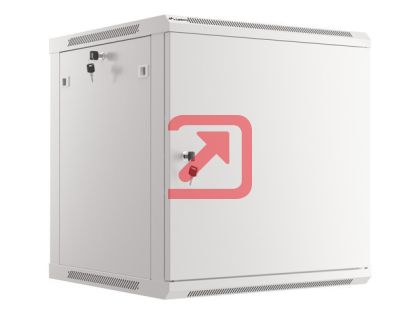 Комуникационен шкаф Lanberg rack cabinet 19" wall-mount 12U/600x600 for self-assembly with metal door grey (flat pack)