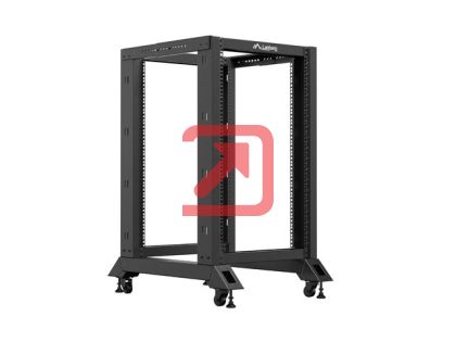 Комуникационен шкаф Lanberg open rack 19" 18U 600x800 black