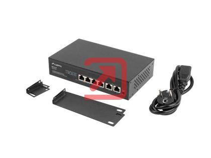 Комутатор Lanberg switch 4x 100mb poe+/2x 100mb unmanaged rack 10"/19" fast ethernet 60w